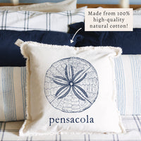 Sand Dollar Sketch Personalized Pillow