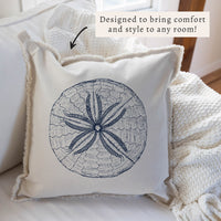 Sand Dollar Sketch Pillow