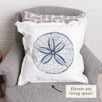 Sand Dollar Sketch Pillow