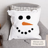Snowman Face Pillow