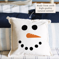 Snowman Face Pillow