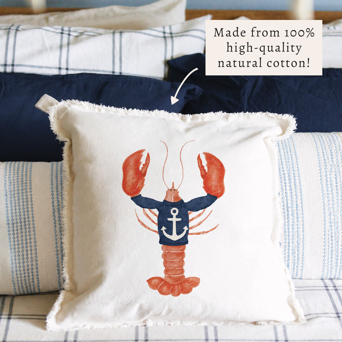 Nautical Lobster Pillow