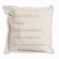 Beach Baby Definition Pillow