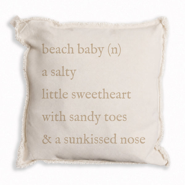 Beach Baby Definition Pillow