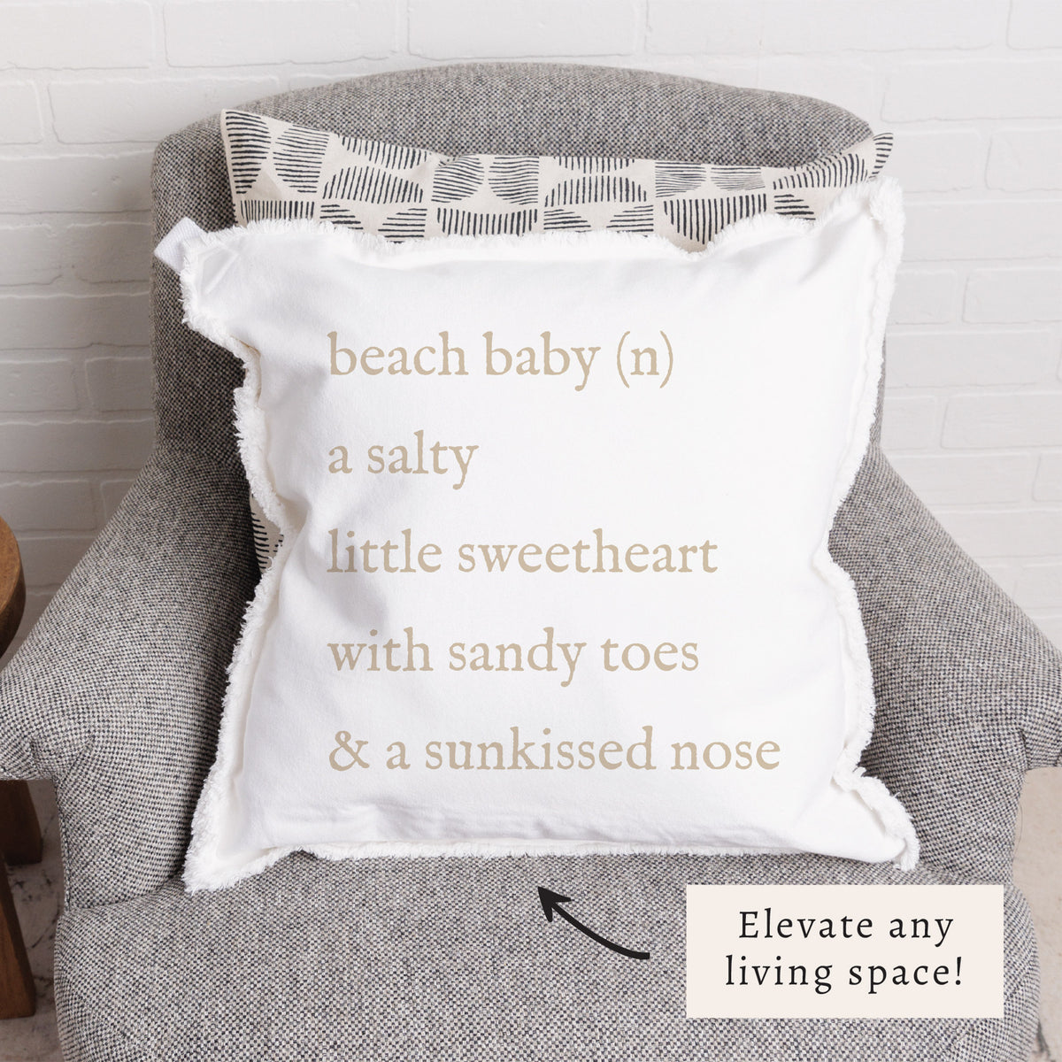 Beach Baby Definition Pillow