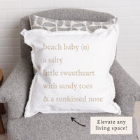 Beach Baby Definition Pillow