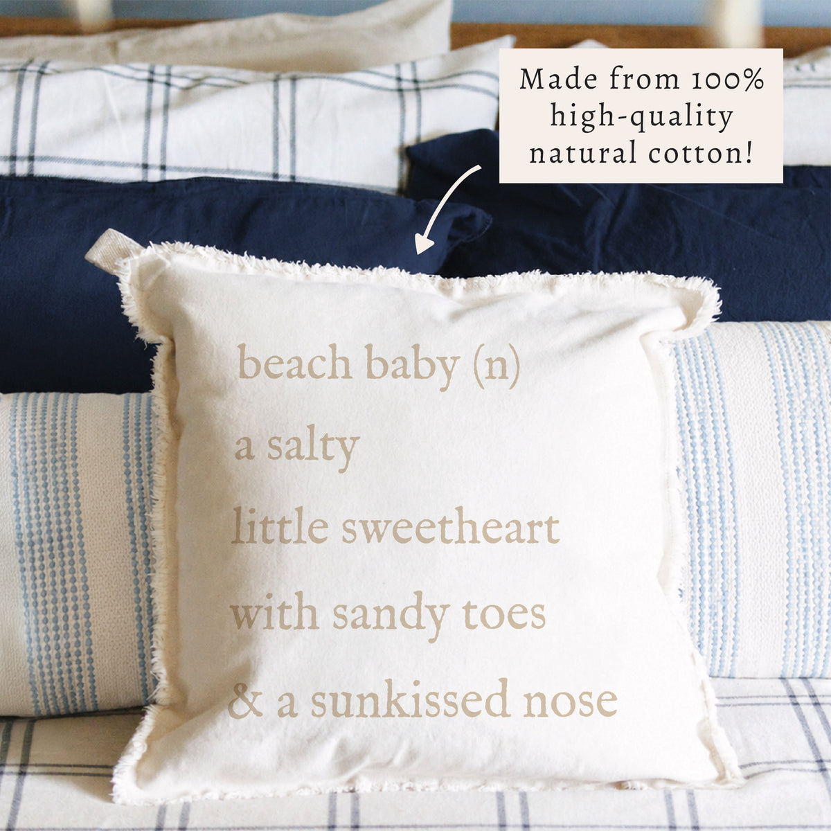 Beach Baby Definition Pillow