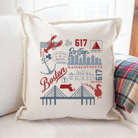 All Things Boston Square Pillow