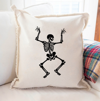 Dancing Skeleton Square Pillow