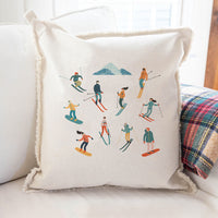 Snow Sport Harmony Square Pillow