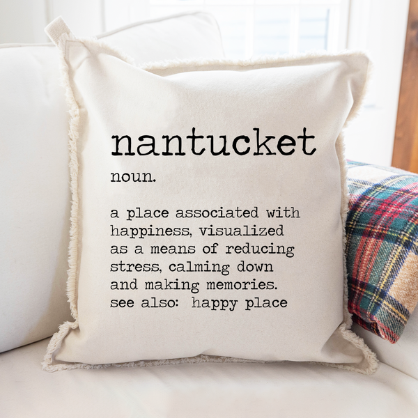 Personalized Your Happy Place Definition Square Pillow