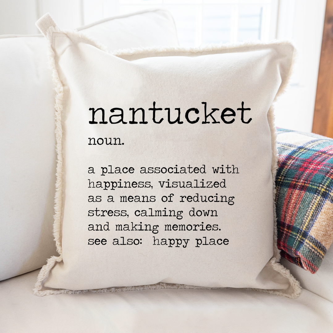 Happy Place Personalized Square Pillow