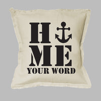 HOME Your Icon + Word Square Pillow