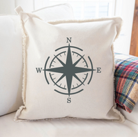 Personalized Compass Square Pillow