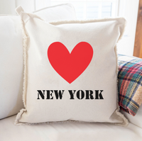 Personalized Heart One Line Text Square Pillow