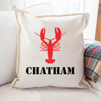 Personalized Lobster One Line Text Square Pillow