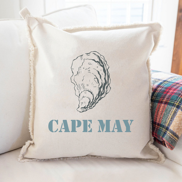 Personalized Oyster One Line Text Square Pillow