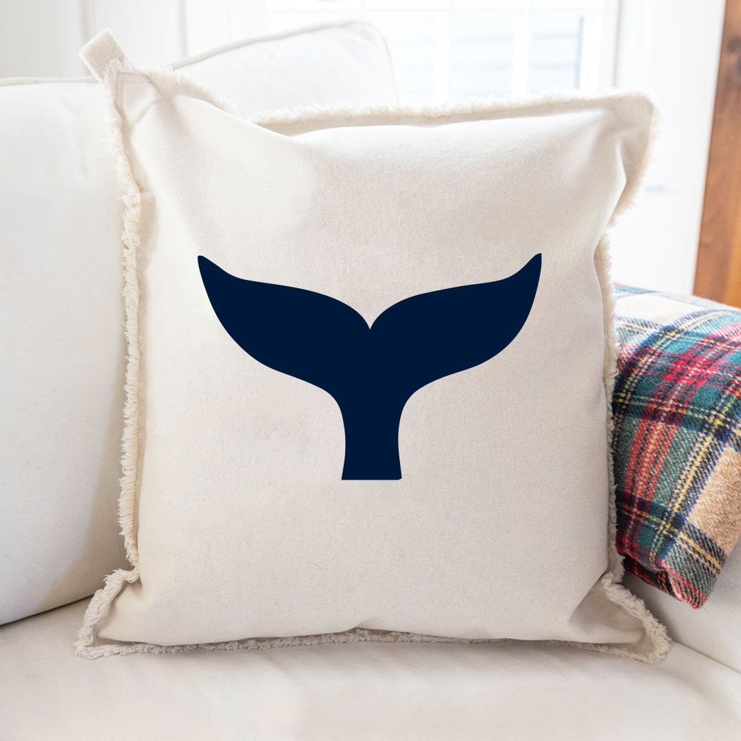 Personalized Whale Tail Square Pillow