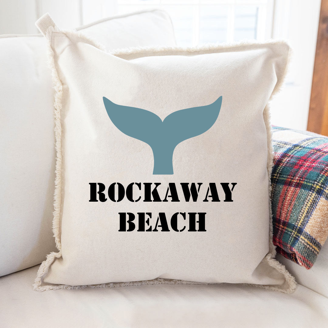 Personalized Whale Tail Two Line Text Square Pillow