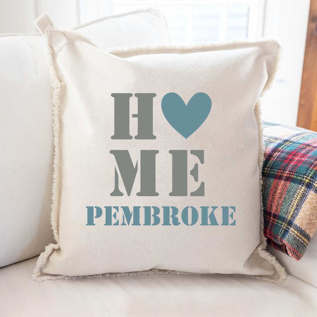 Personalized Home Heart One Line Text Square Pillow