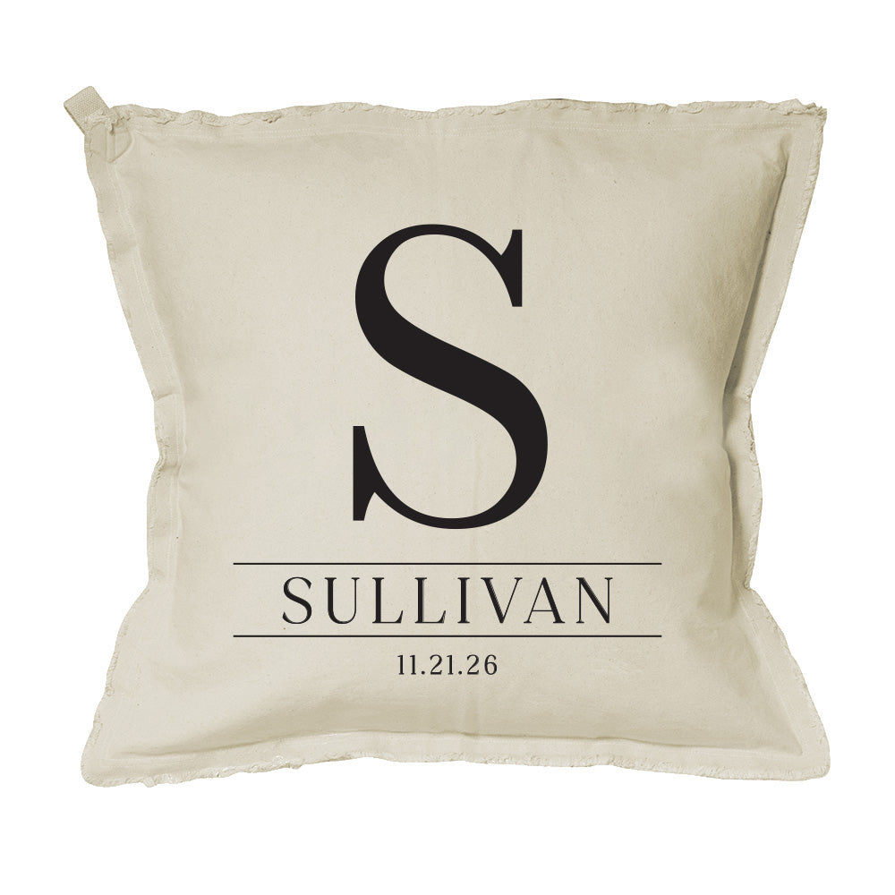 Custom Initial Personalized Square Pillow