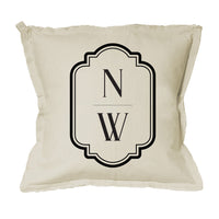 Initials Vertical Personalized Square Pillow