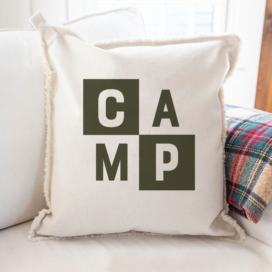 Color Block Camp Square Pillow