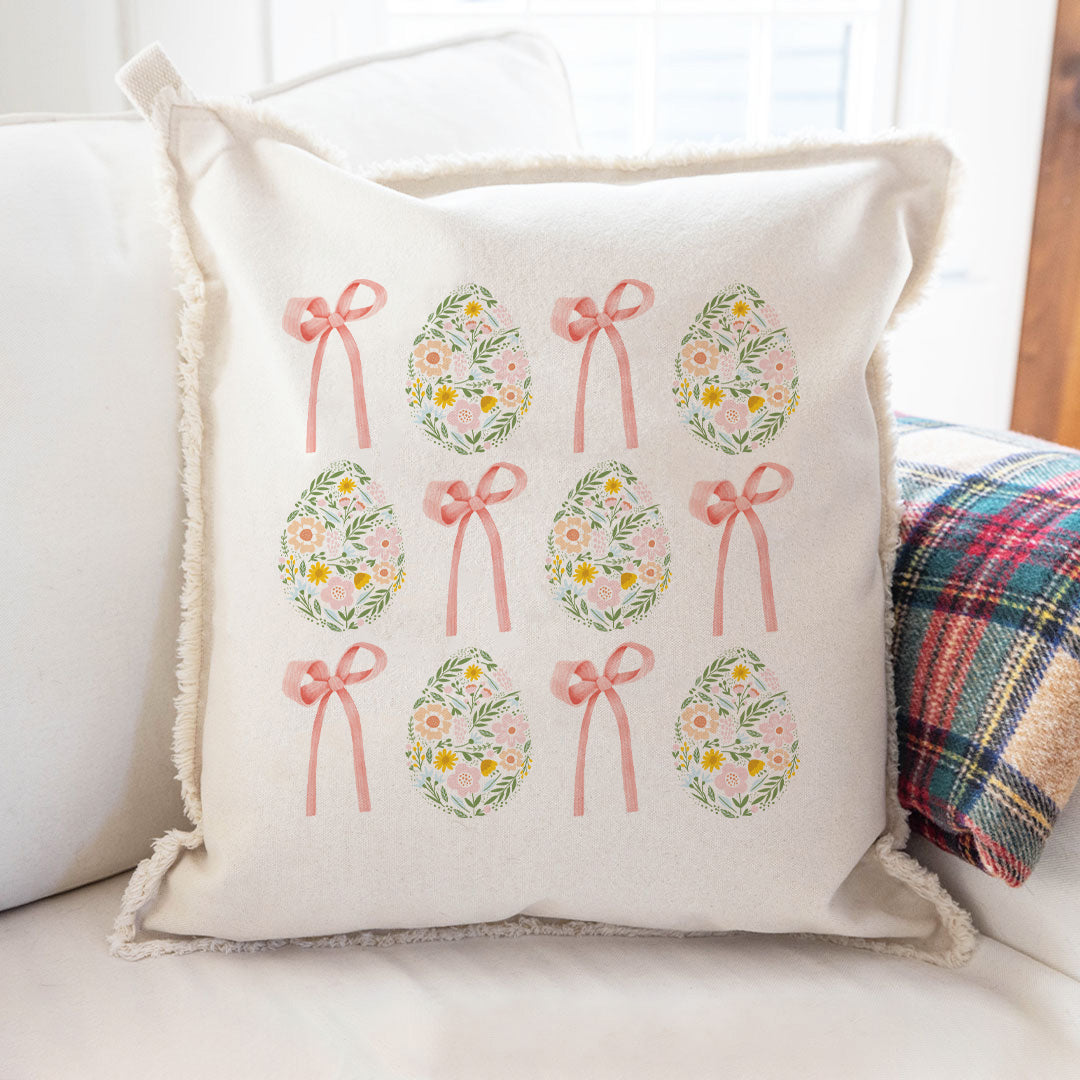 Easter Egg Preppy Throw Pillow
