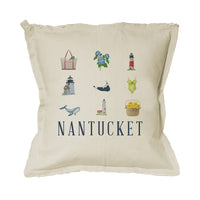 Nantucket Icons Square Pillow