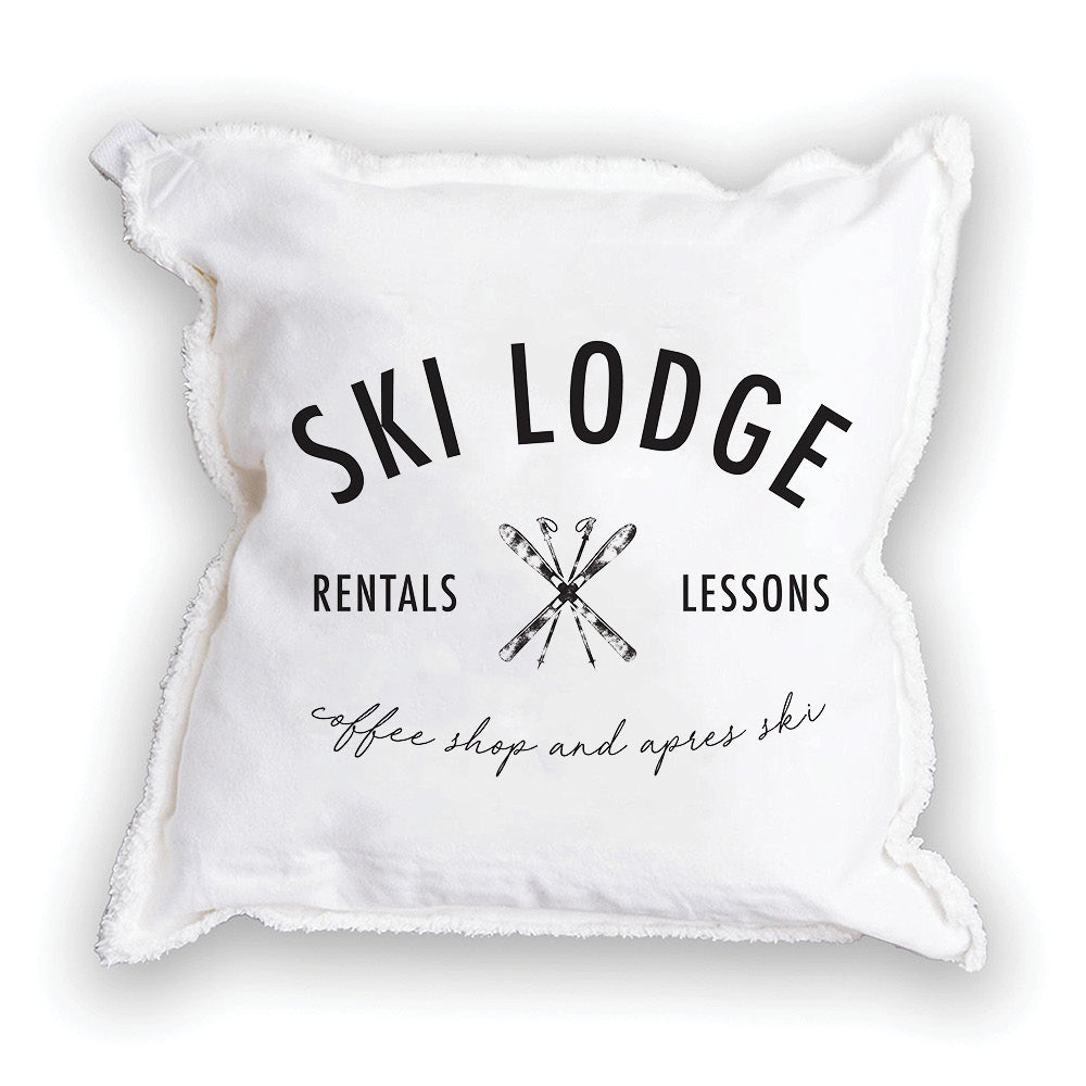 Ski Lodge Square Pillow