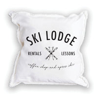 Ski Lodge Square Pillow
