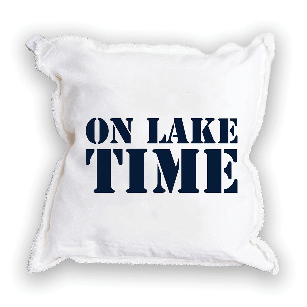 On Lake Time Square Pillow