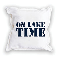 On Lake Time Square Pillow