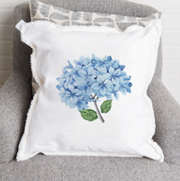 Endless Summer Hydrangea Square Pillow