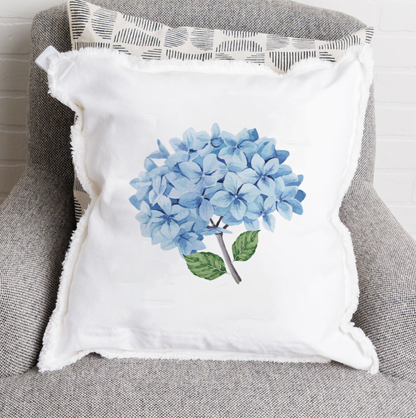 Blooming Hydrangea Square Pillow