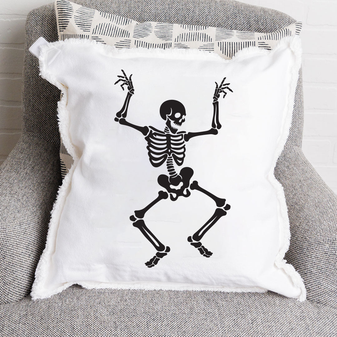 Dancing Skeleton Square Pillow