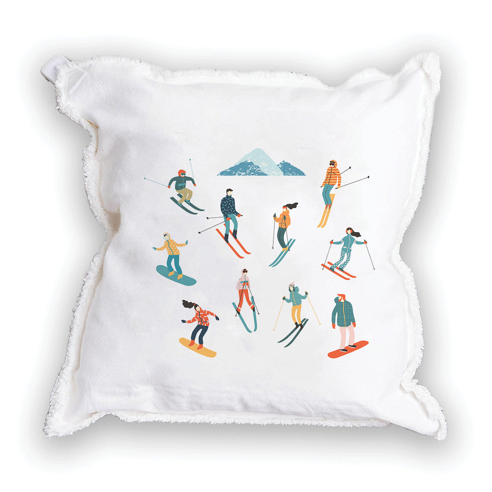 Snow Sport Harmony Square Pillow