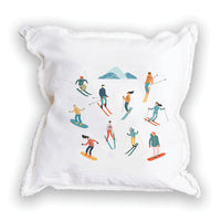 Snow Sport Harmony Square Pillow