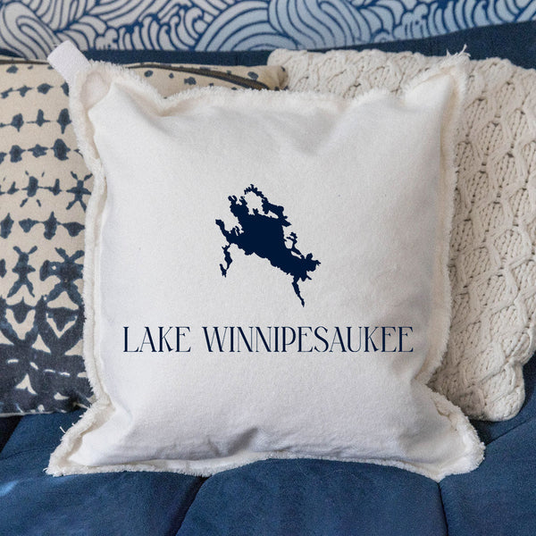 Lake Winnipesaukee  Silo Square Pillow