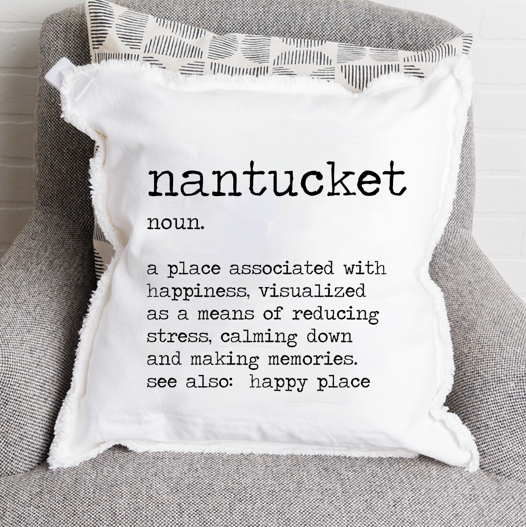 Happy Place Personalized Square Pillow