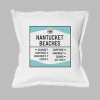 Street Beaches Sign Pillow