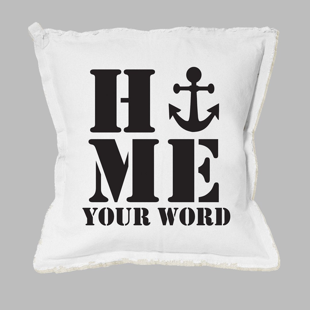 HOME Your Icon + Word Square Pillow