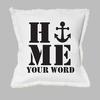 HOME Your Icon + Word Square Pillow