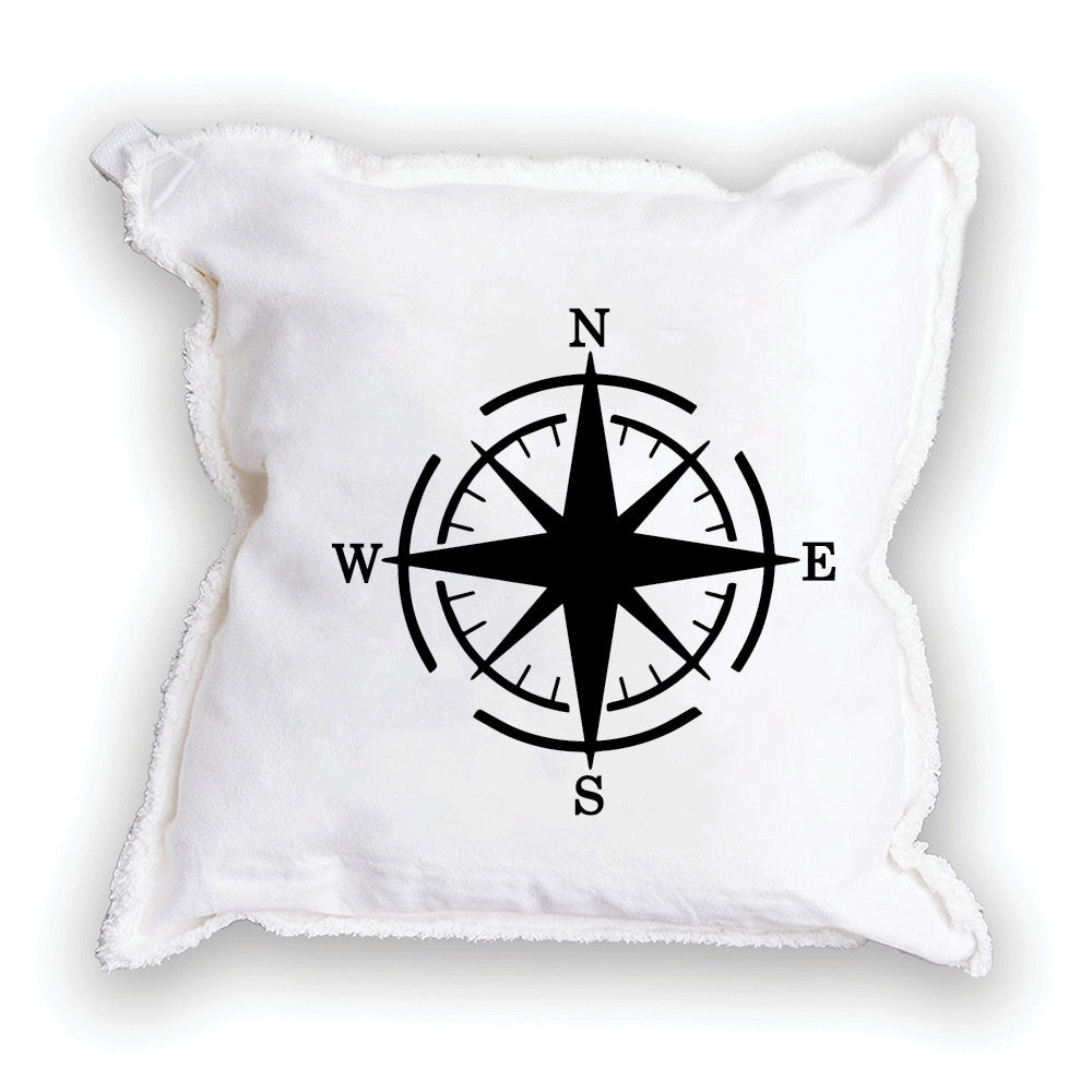 Compass Personalized Square Pillow