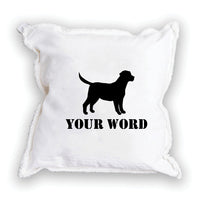 Dog One Line Text Personalized Square Pillow