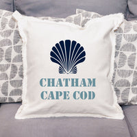 Personalized Shell Two Line Text Square Pillow