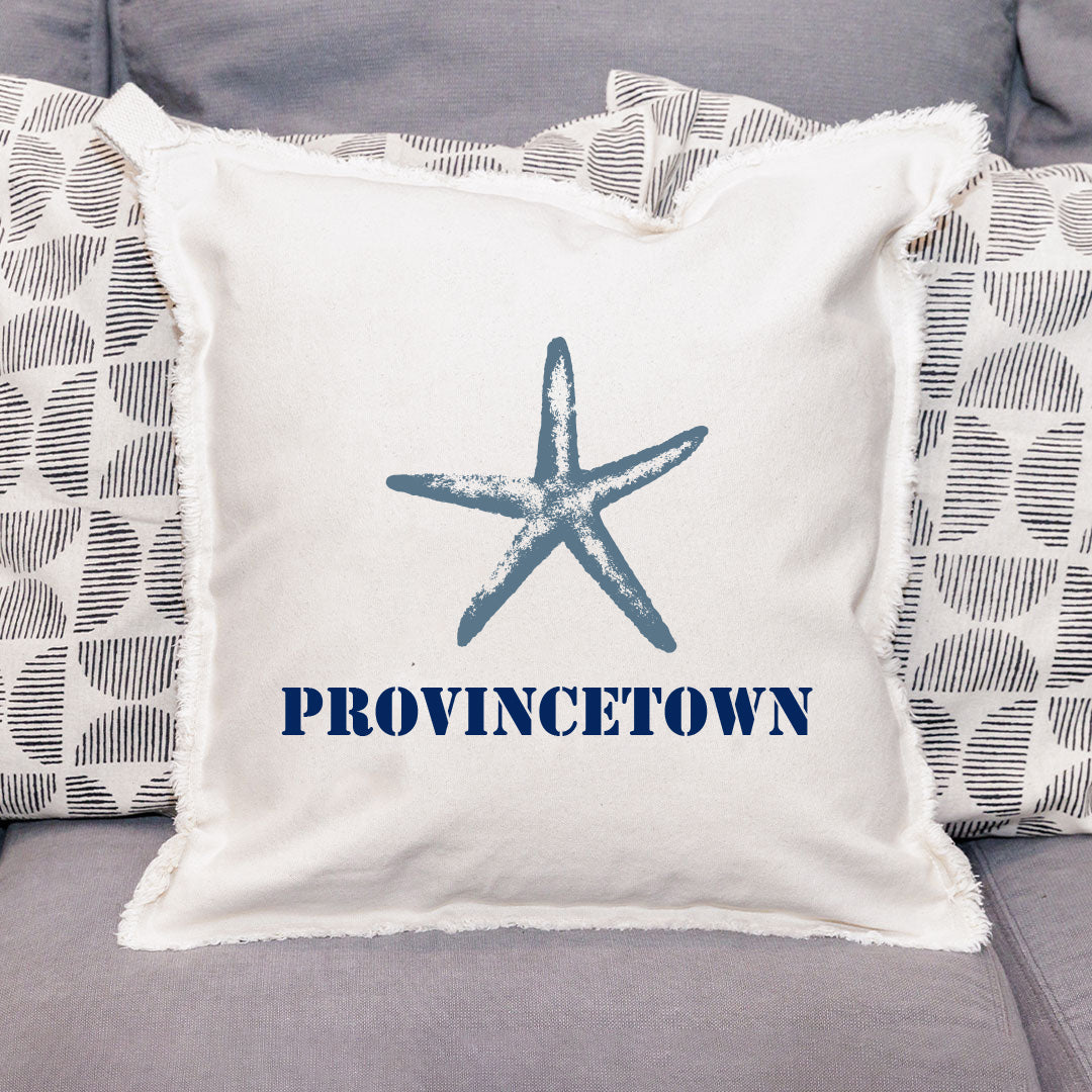 Personalized Starfish One Line Text Square Pillow