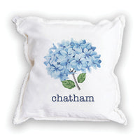 Endless Summer Hydrangea Personalized Square Pillow