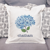 Personalized Endless Summer Hydrangea Square Pillow