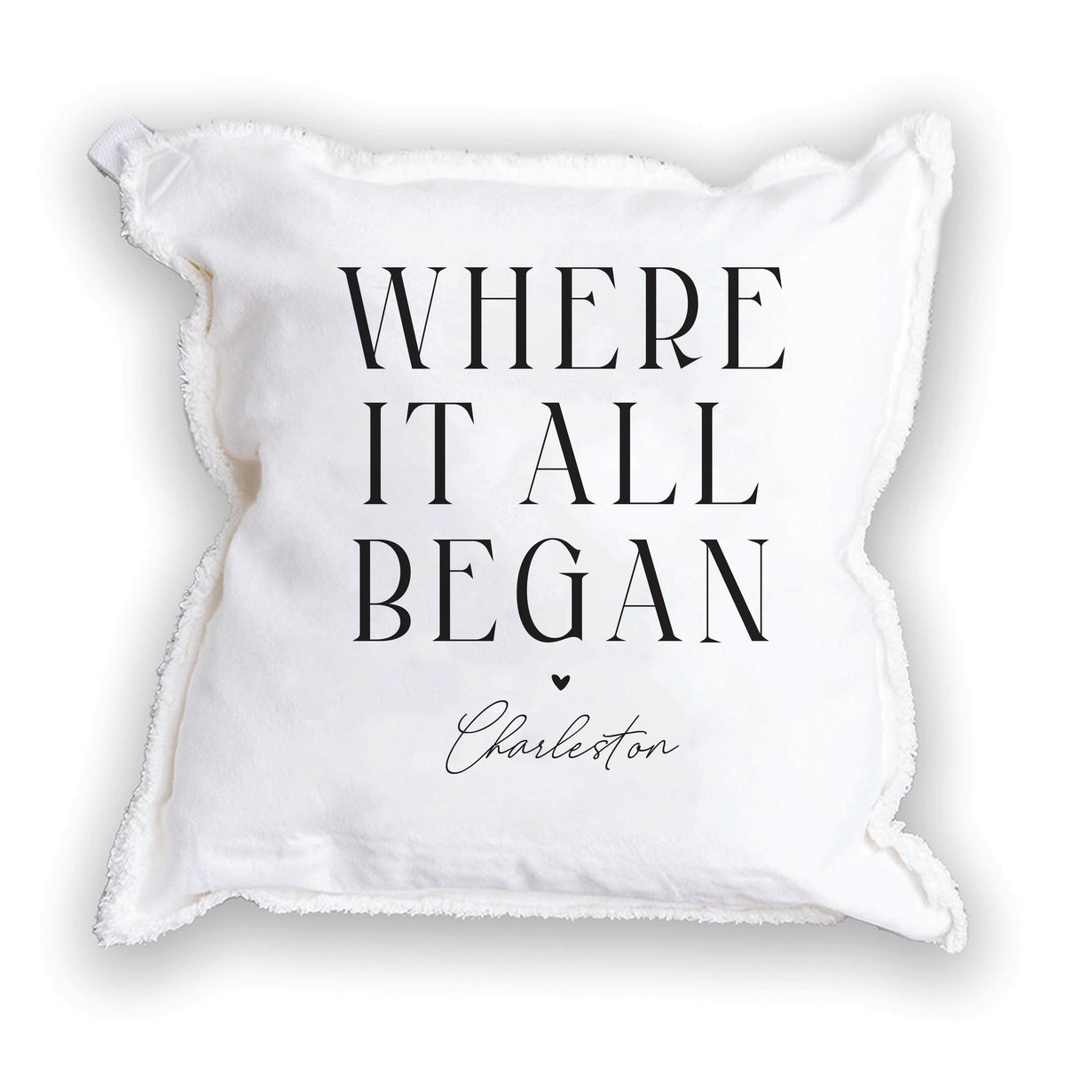 Where It All Began Personalized Square Pillow